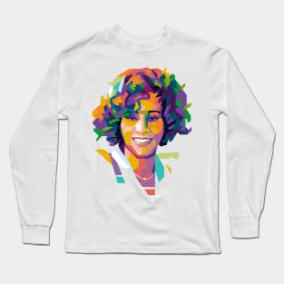 Whitney Houston Popart Uncurve Long Sleeve T-Shirt